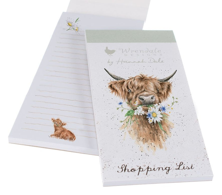 Daisy Cow Shopping List Pad
