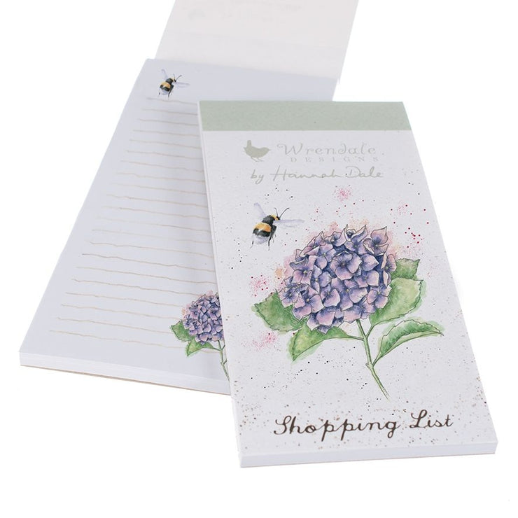 Bee Around Hydrangea Shopping List Pad