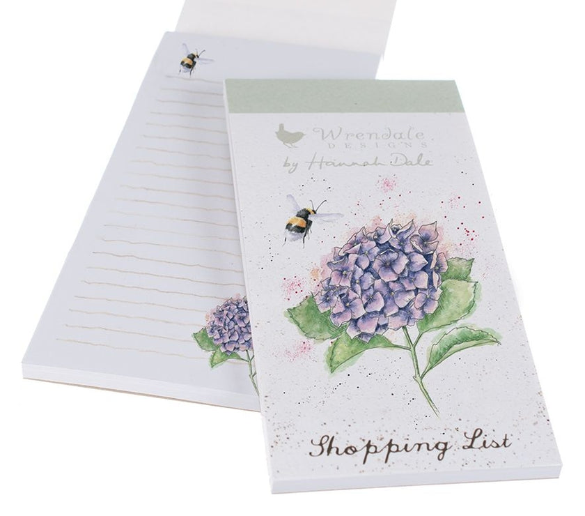 Bee Around Hydrangea Shopping List Pad