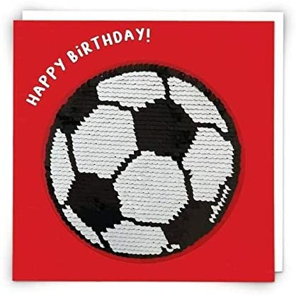 Football Sequin Birthday Card
