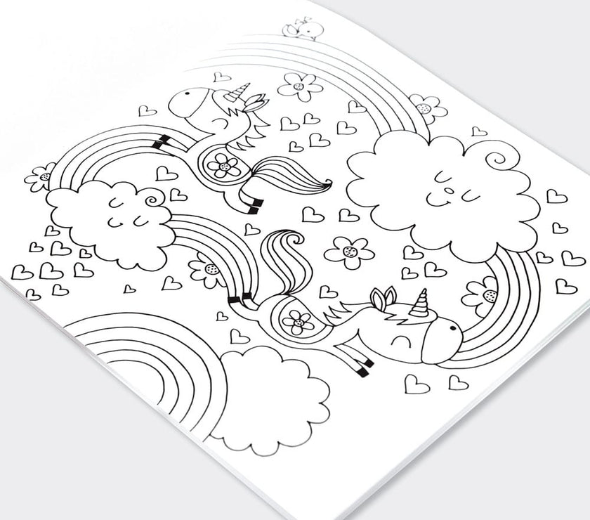 Unicorns and Rainbows Colouring Book