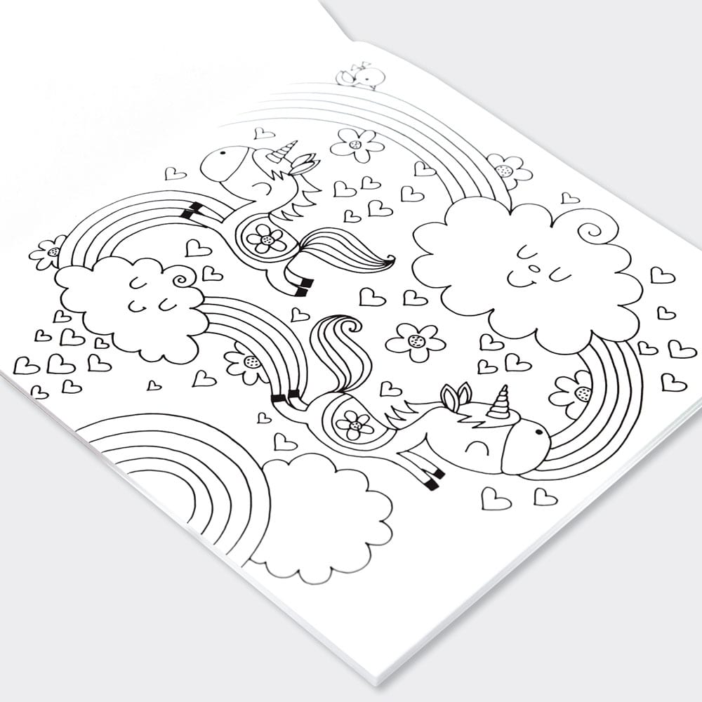 Unicorns and Rainbows Colouring Book