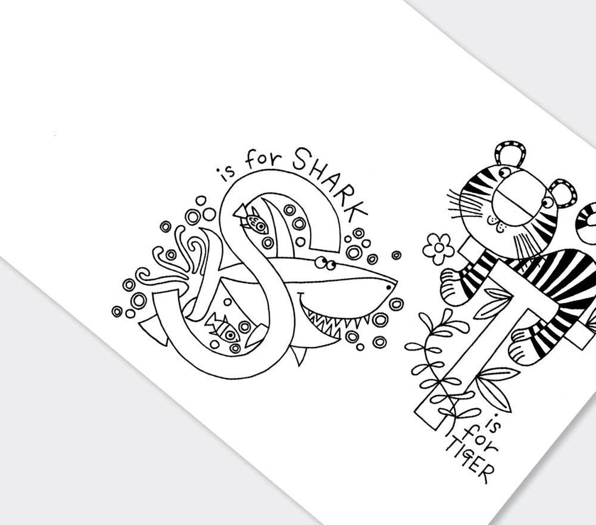 Alphabet Colouring Book - House of Cards