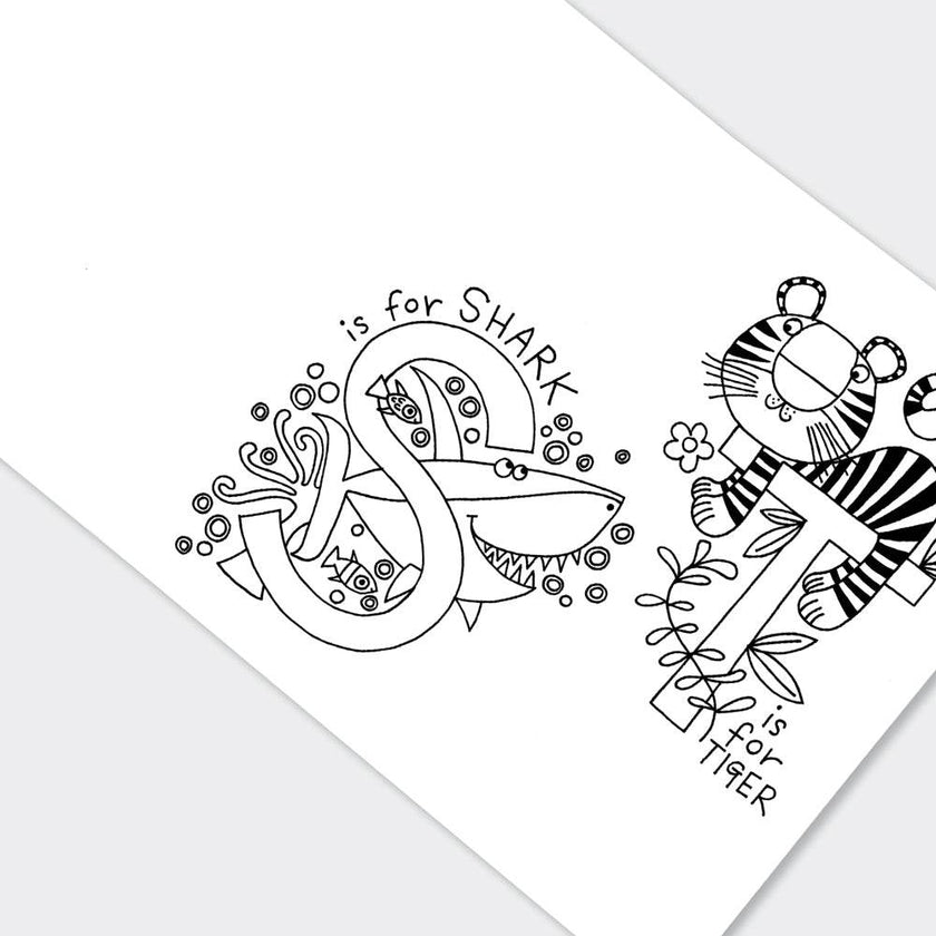 Alphabet Colouring Book - House of Cards