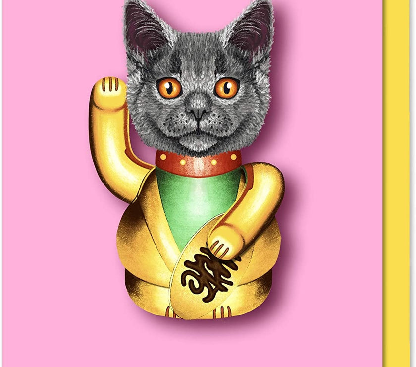 Lucky Cat Good Luck Card