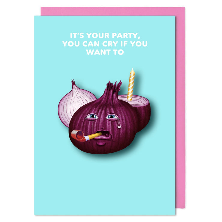 Party Onion Birthday Card
