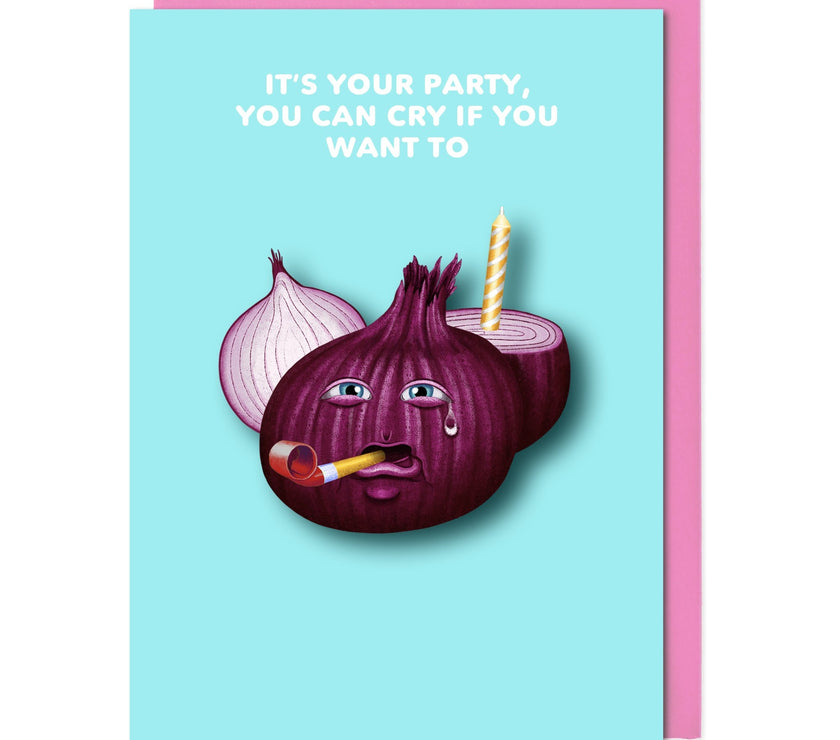 Party Onion Birthday Card