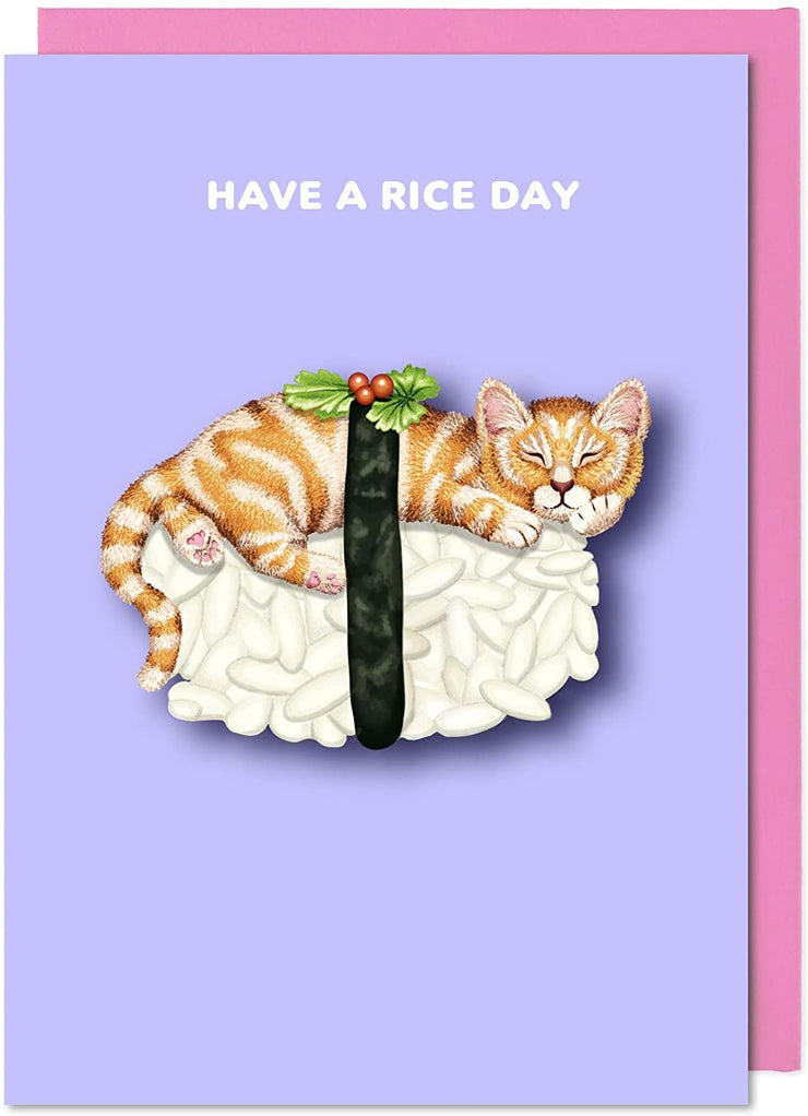 Cat Sushi Birthday Card