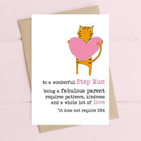 Step Mum Love Not DNA Mothers Day Card