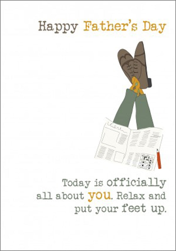 Put Your Feet Up Happy Fathers Day Card