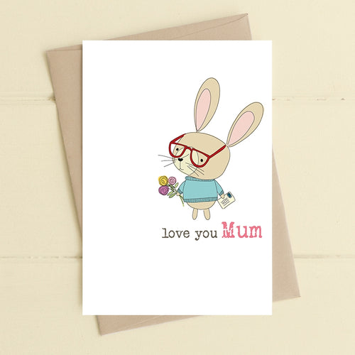 Bunny Love You Mum Mothers Day Card