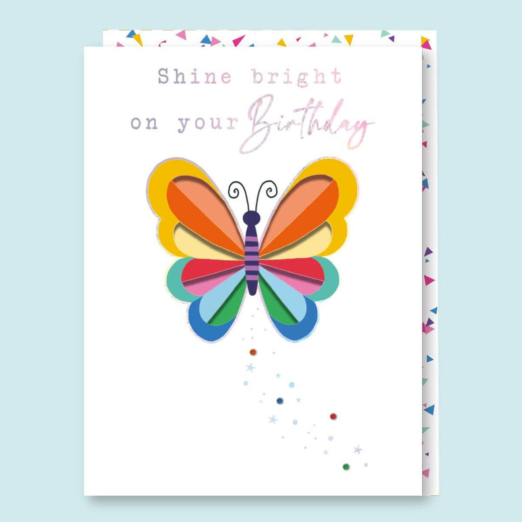 Butterfly Cut Out Birthday Card - House of Cards