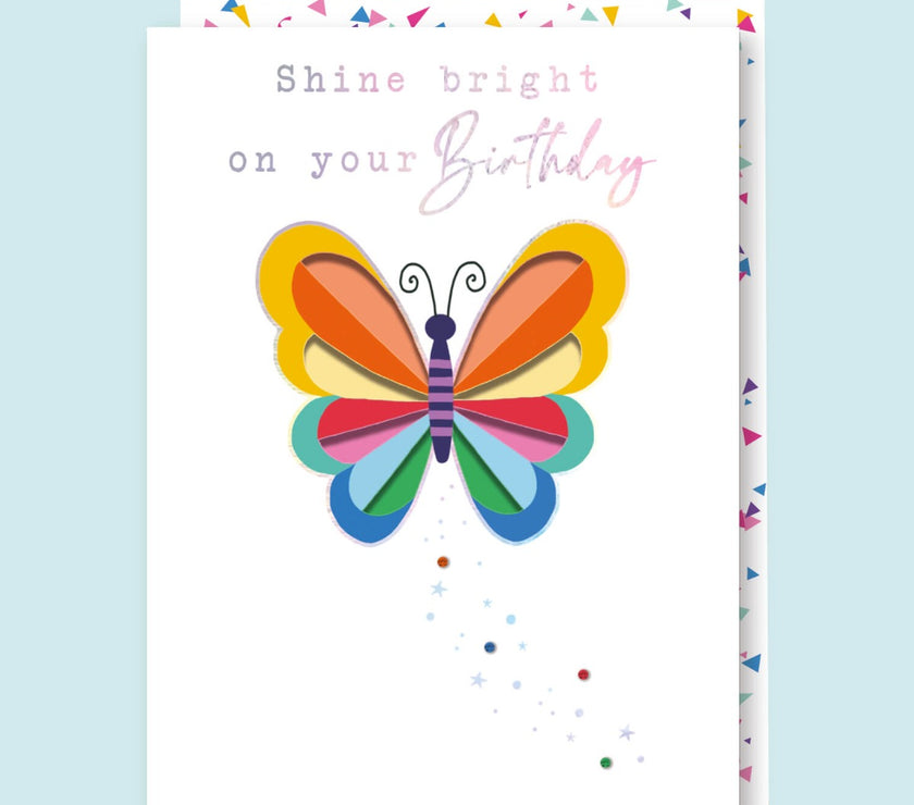 Butterfly Cut Out Birthday Card