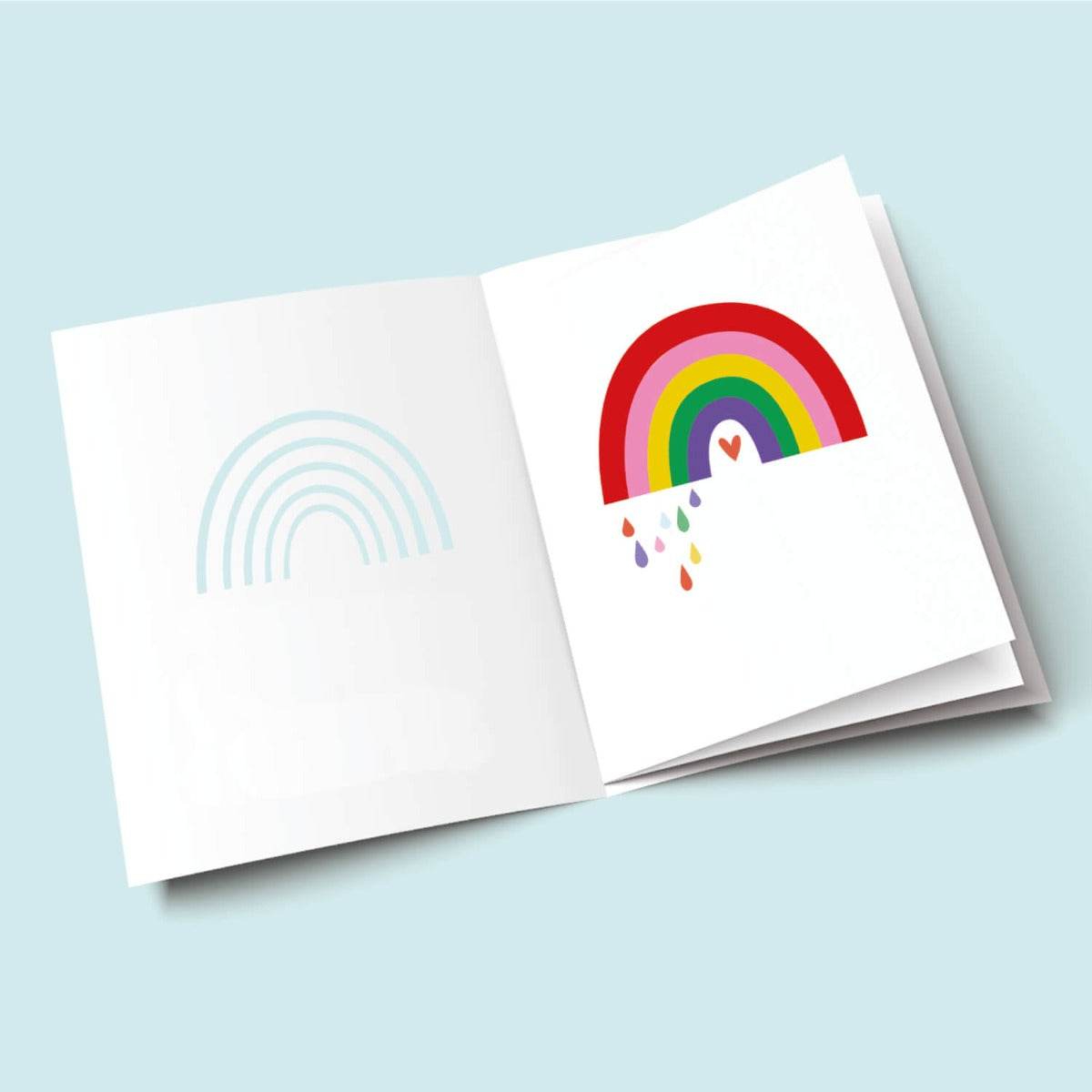 Rainbow Cut Out Birthday Card - House of Cards