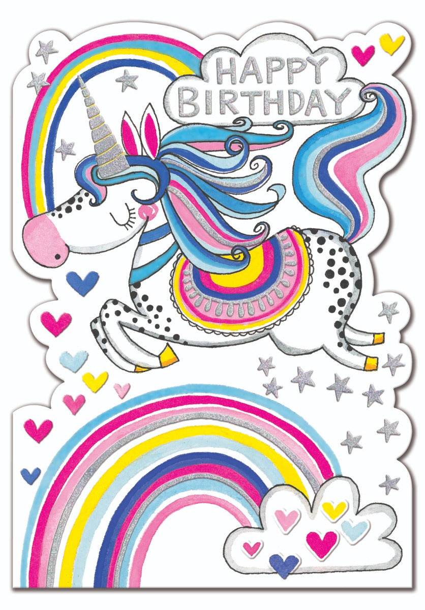 Star Jumps Unicorn Birthday Card - House of Cards