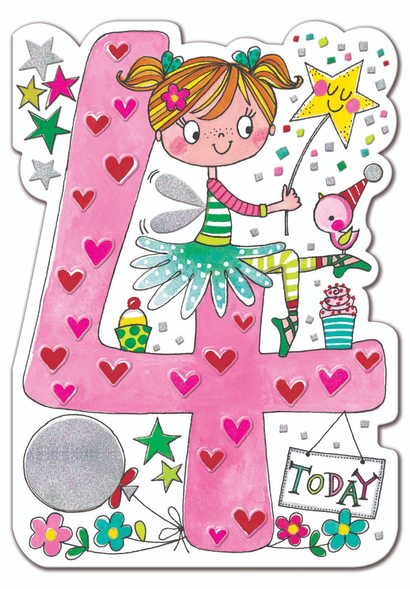 Fairy Age 4 Birthday Card