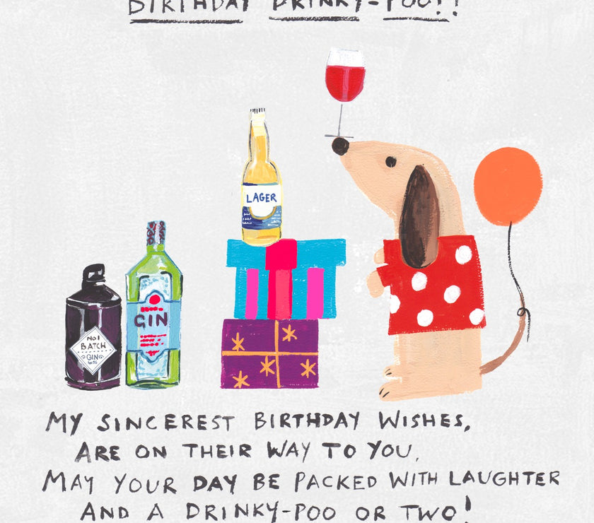 Drinky Poo Birthday Card