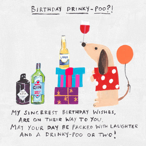 Drinky Poo Birthday Card