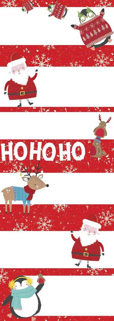 18 Santa and Friends Christmas Gift Stickers - House of Cards