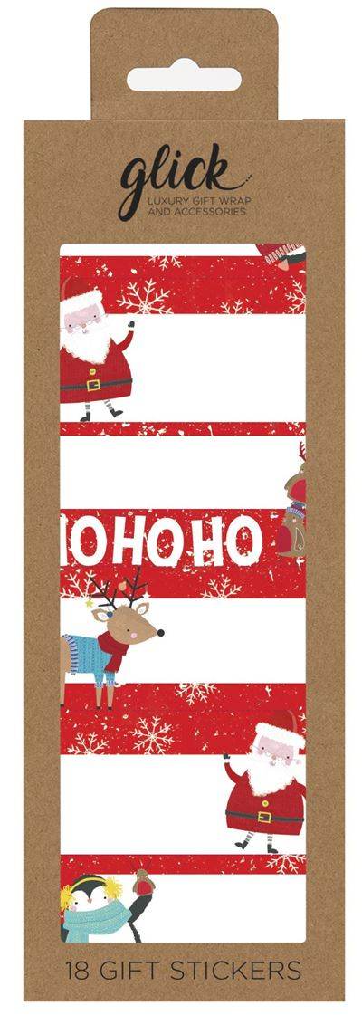 18 Santa and Friends Christmas Gift Stickers - House of Cards