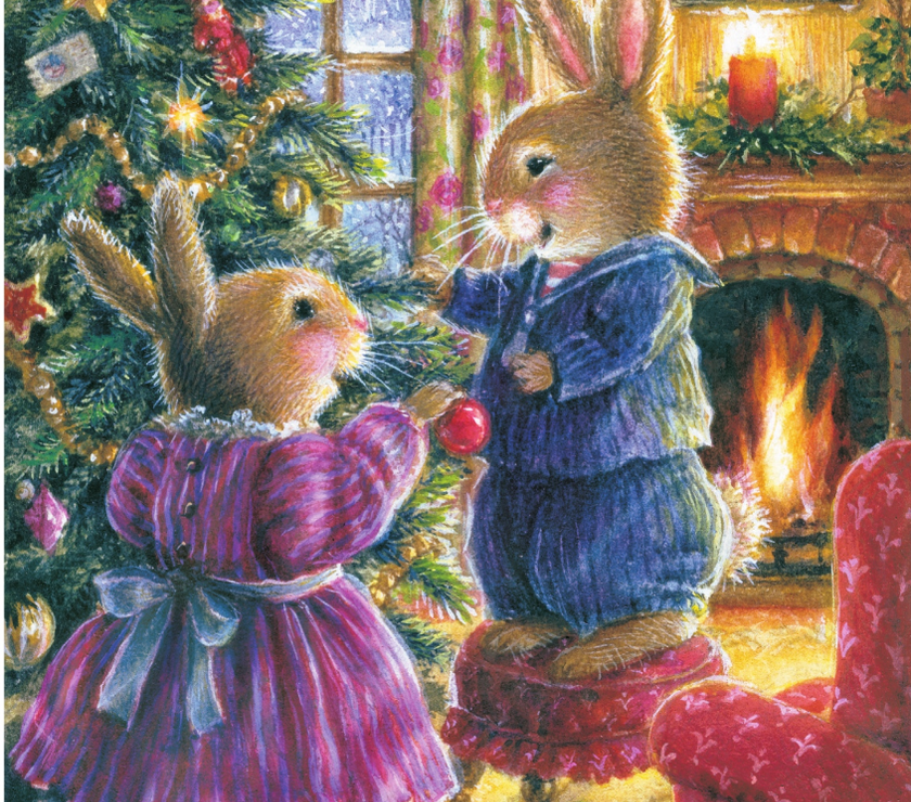 Decorating The Tree Christmas Card