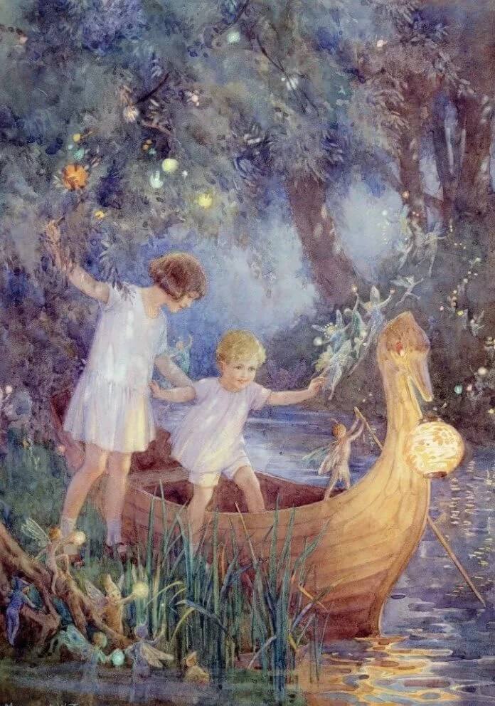 Boat to Fairyland Birthday Card