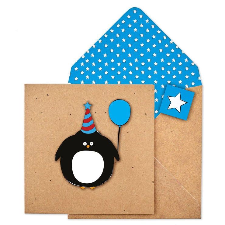 Party Hat Penguin Birthday Card