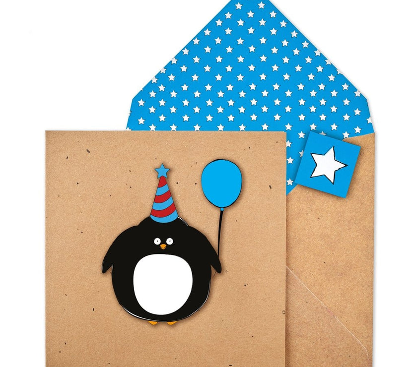 Party Hat Penguin Birthday Card
