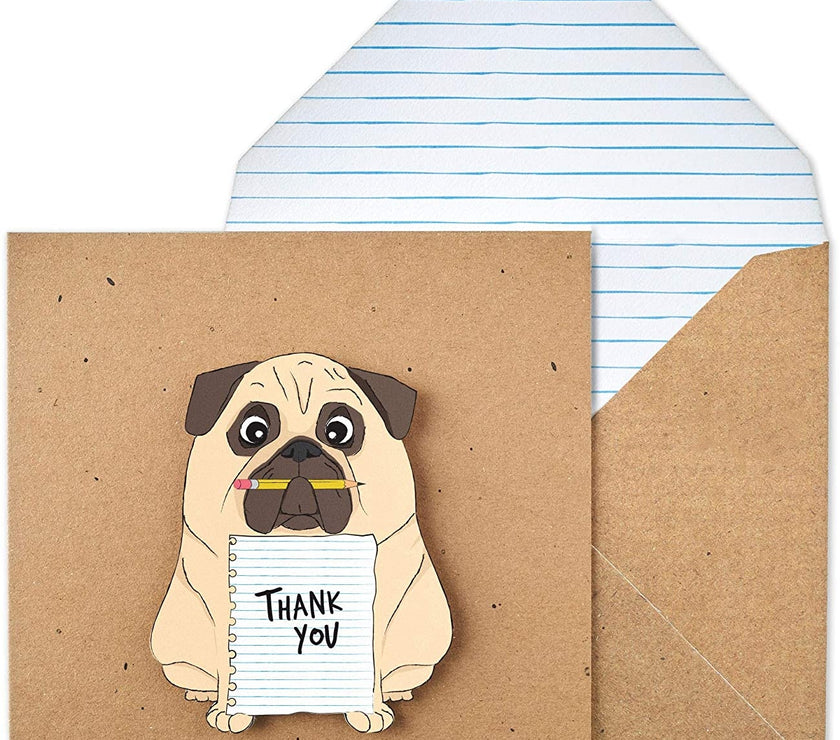 Pug Thank You Card