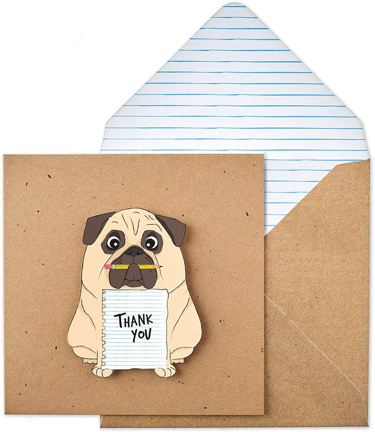 Pug Thank You Card