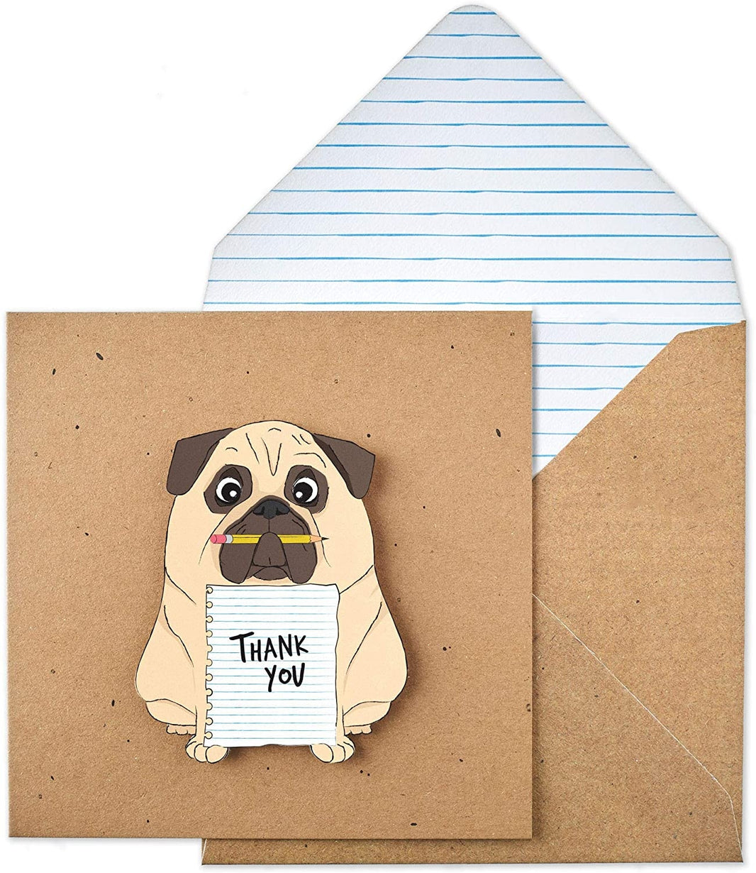 Pug Thank You Card