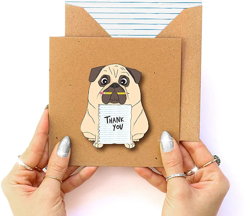 Pug Thank You Card