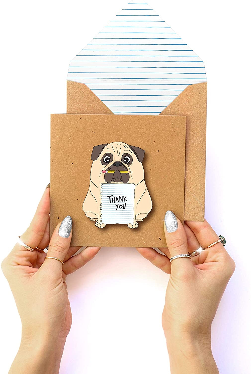 Pug Thank You Card