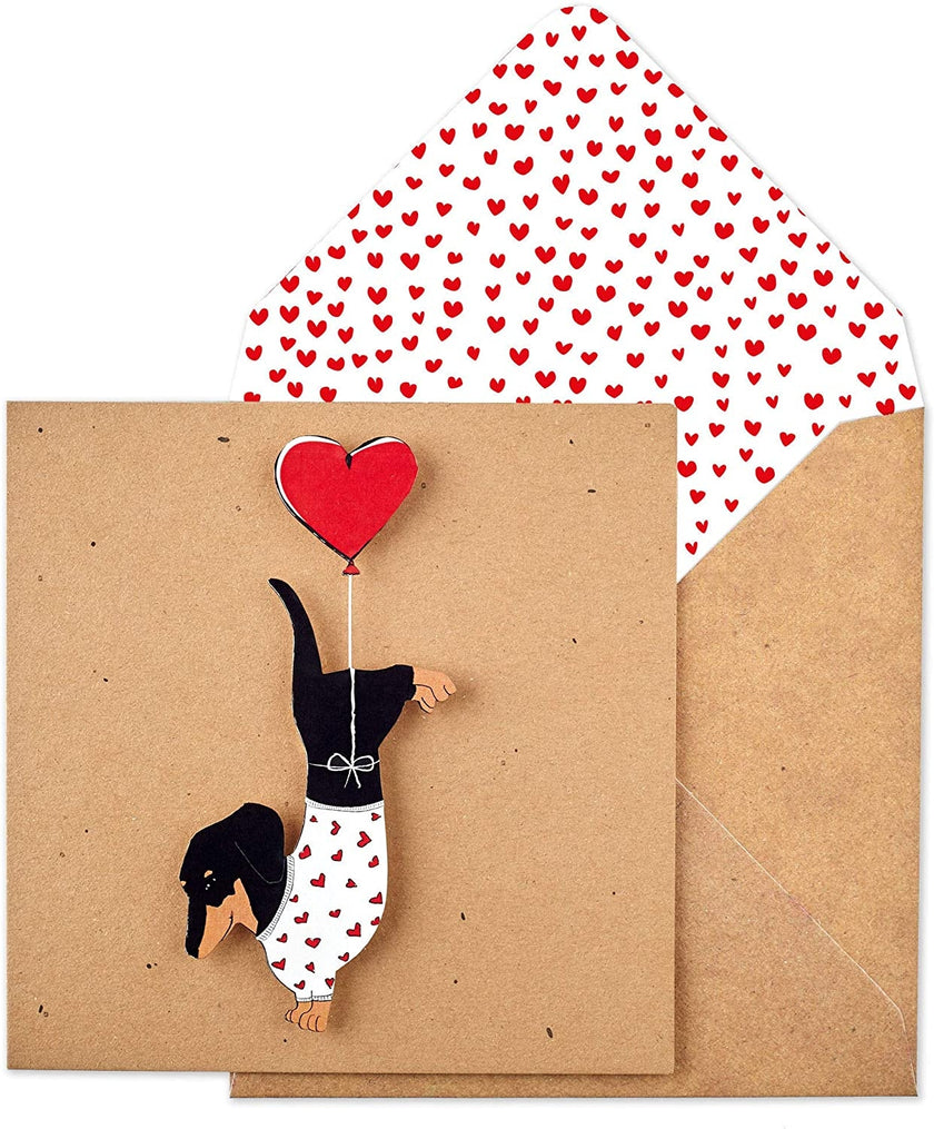 Dachshund with Balloon Greeting Card