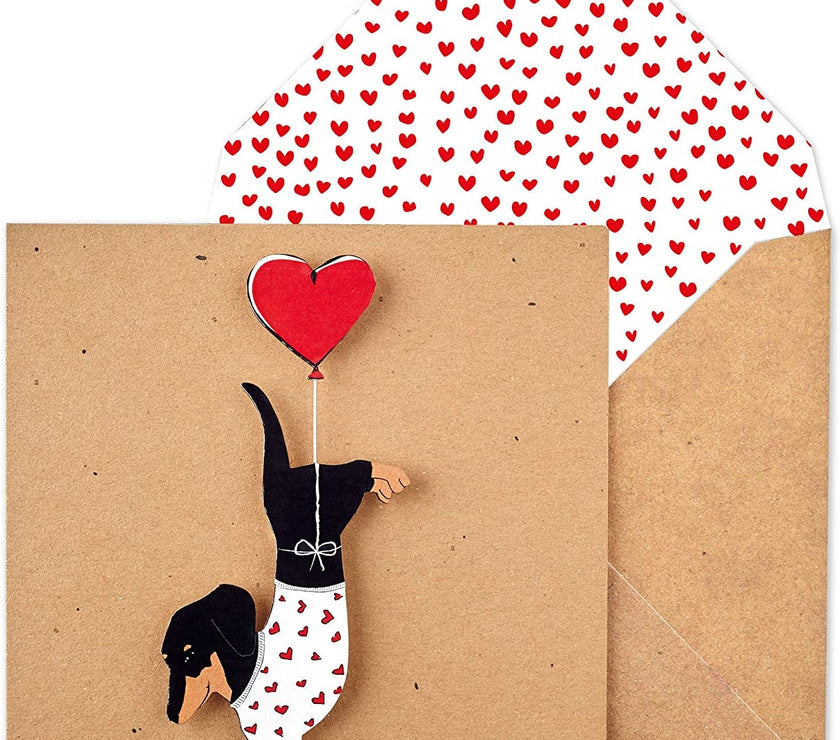 Dachshund with Balloon Greeting Card