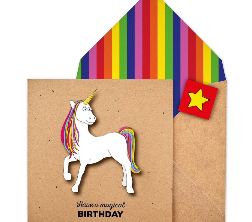 Unicorn Magical Birthday Card