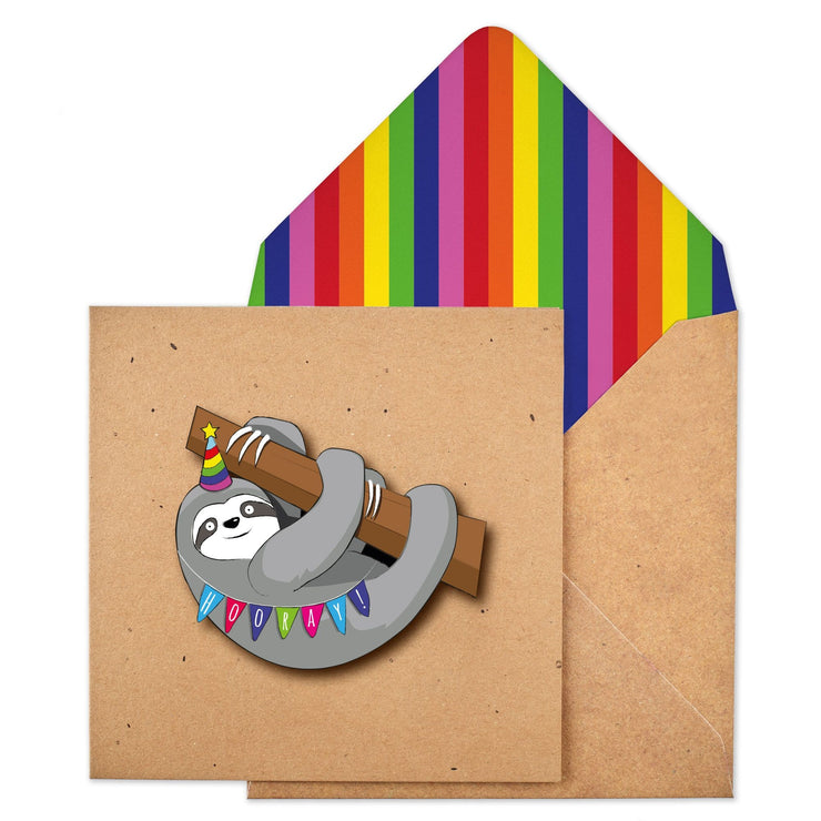 Sloth Birthday Card