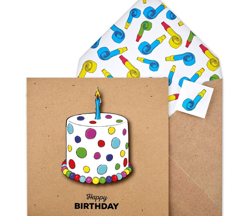 Spotty Cake Birthday Card