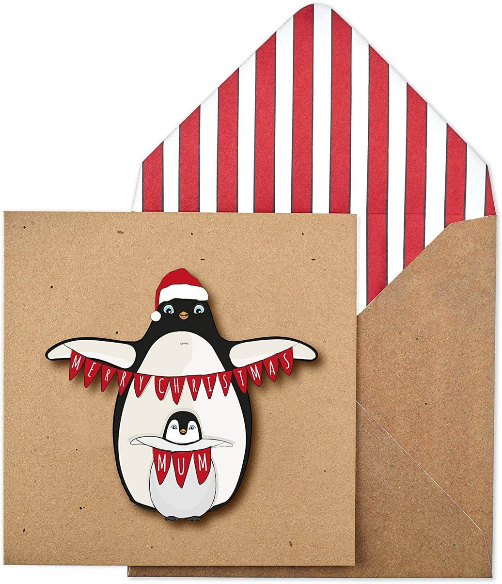 Penguin Mum Christmas Card - House of Cards