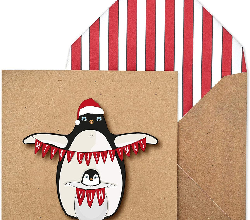 Penguin Mum Christmas Card