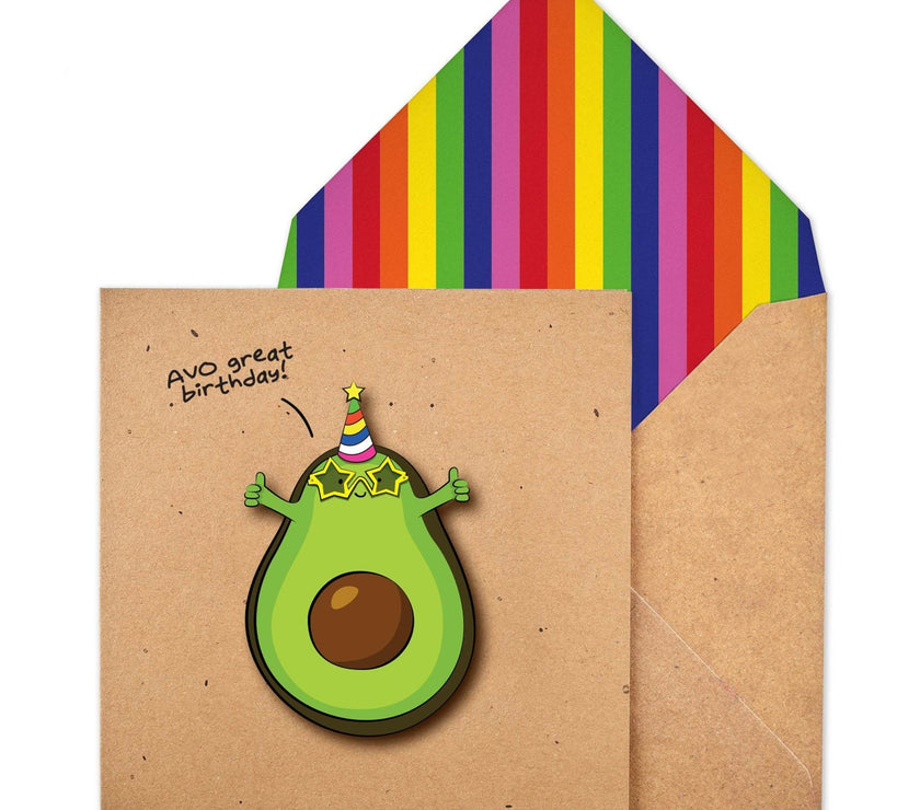 Avocado Birthday Card - House of Cards