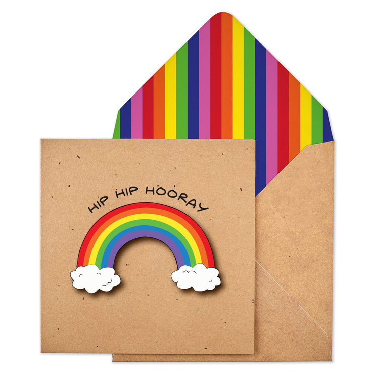 Hooray Rainbow Greeting Card