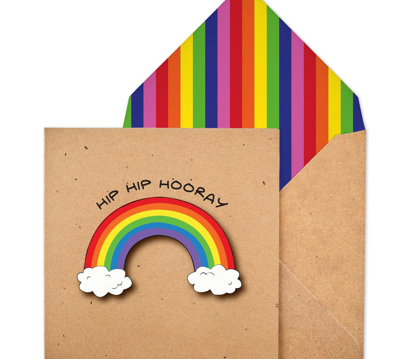 Hooray Rainbow Greeting Card