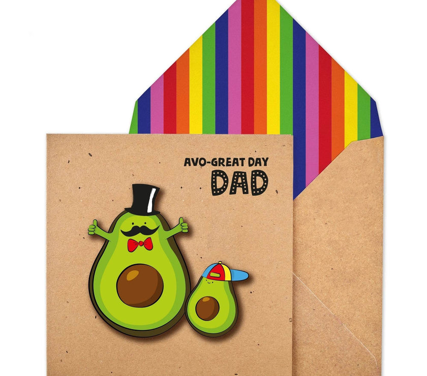 Avocado Great Day Dad Greetings Card - House of Cards