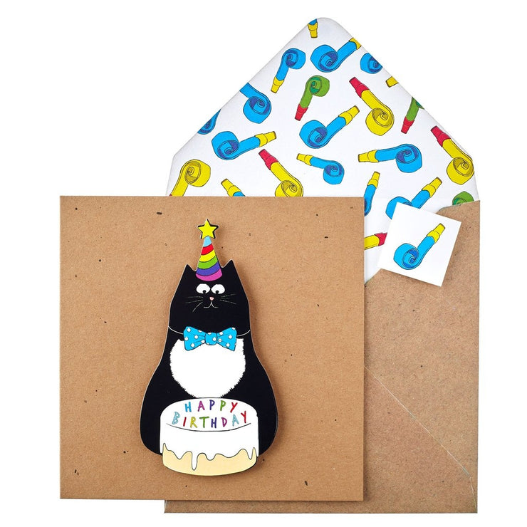 Party Hat Cat Birthday Card