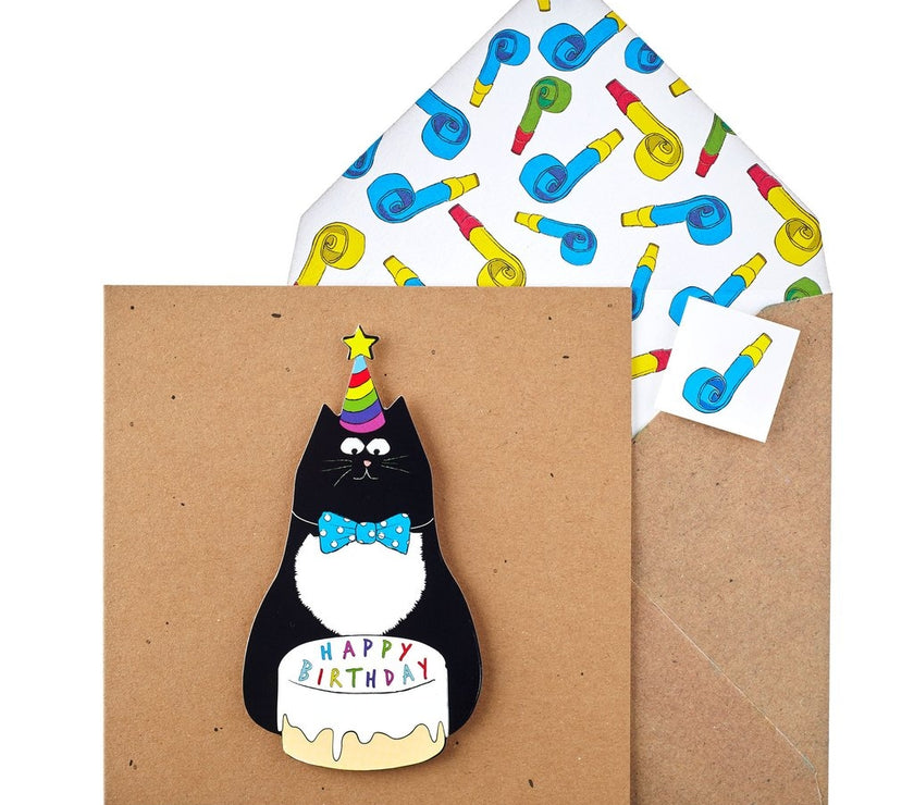 Party Hat Cat Birthday Card