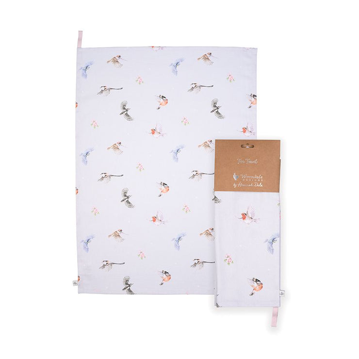 Birds Feathered Friends Tea Towel