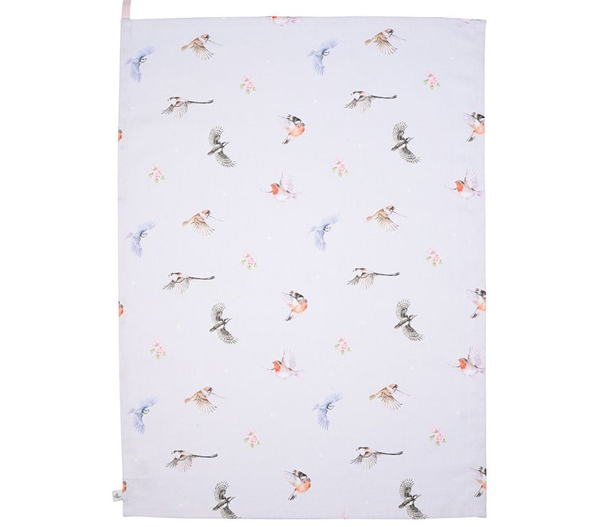 Birds Feathered Friends Tea Towel