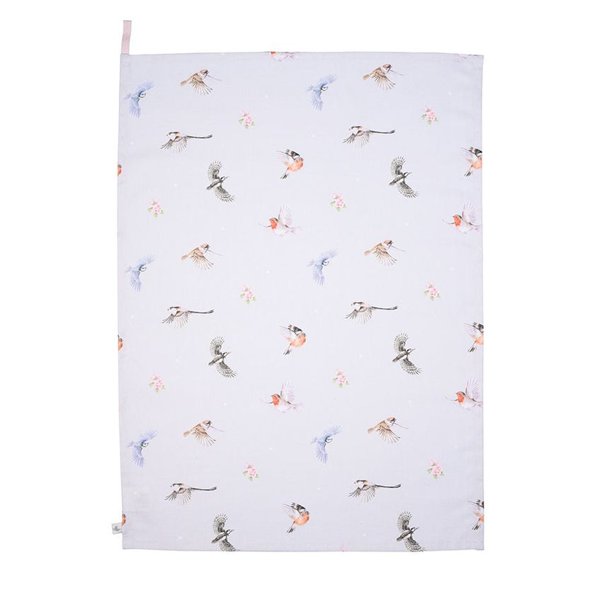 Birds Feathered Friends Tea Towel