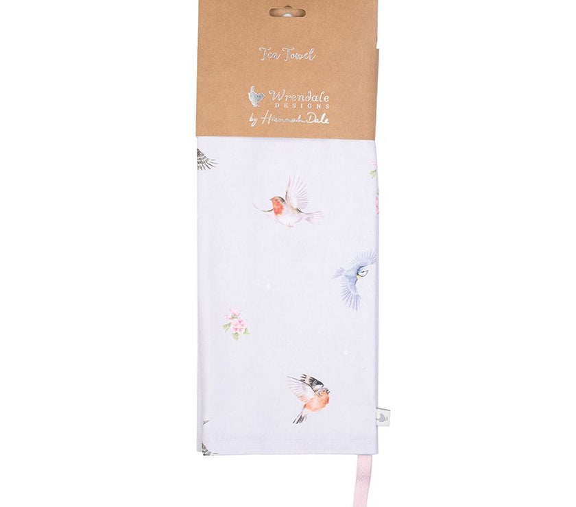 Birds Feathered Friends Tea Towel